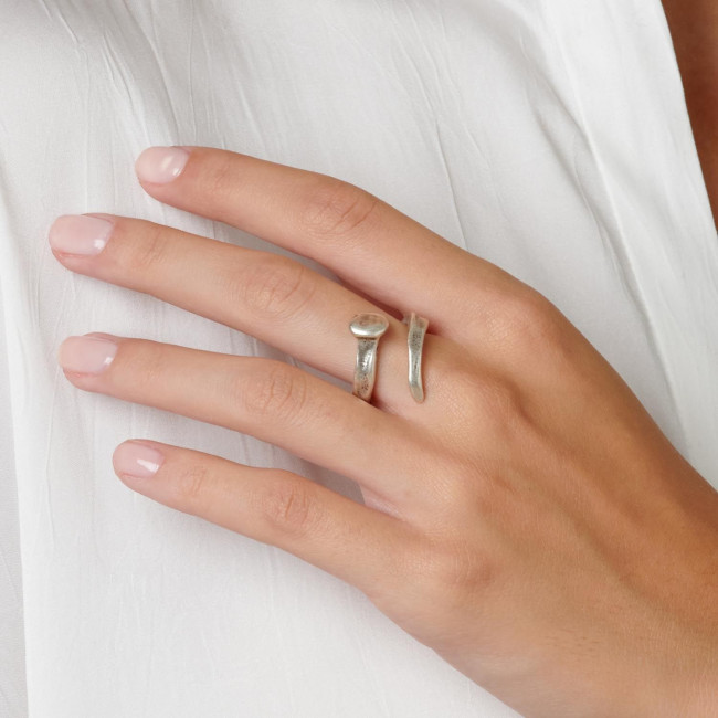 ANELLO UNODE50 B12 CHIODO ANI0456MTL0000L