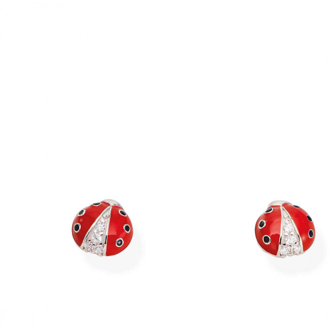 ORECCHINI ARGENTO COCCINELLE AMEN ELABSR
