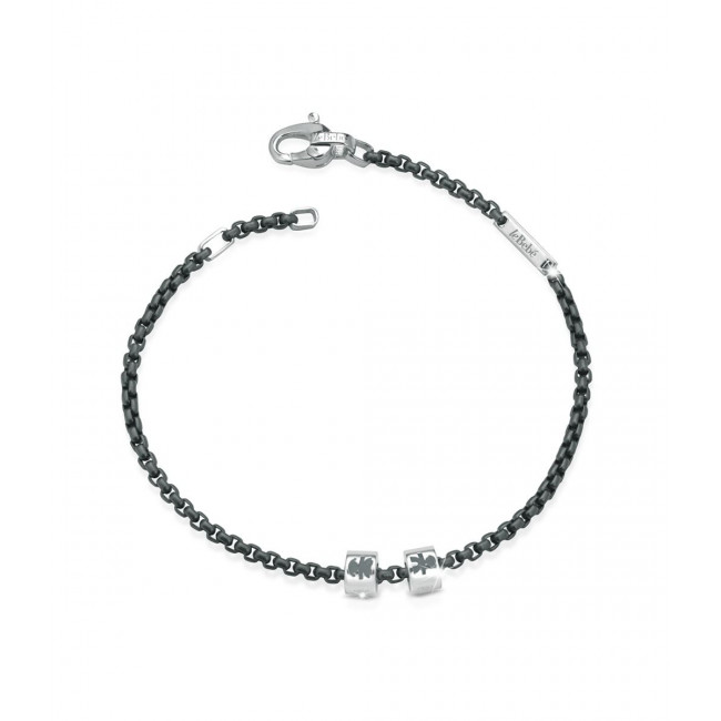 BRACCIALE ADD UOMO TITANIO E ARGENTO LBU004A