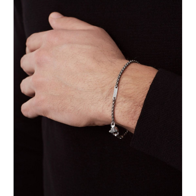 BRACCIALE ADD UOMO TITANIO E ARGENTO LBU004A