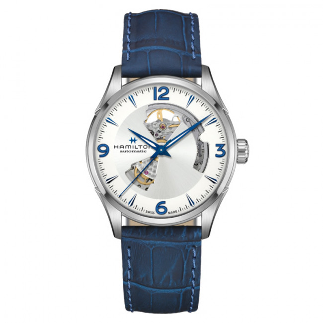 HAMILTON JAZZMASTER AUTOMATICO OPEN HEART PELLE H32705651