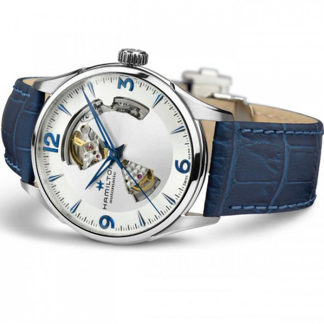 HAMILTON JAZZMASTER AUTOMATICO OPEN HEART PELLE H32705651