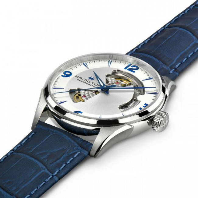 HAMILTON JAZZMASTER AUTOMATICO OPEN HEART PELLE H32705651
