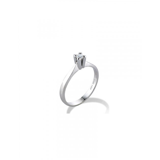 ANELLO GEMORO ORO 18KT gr. 2,30 DIAMANTE gr. 0,16  SS125BIA16