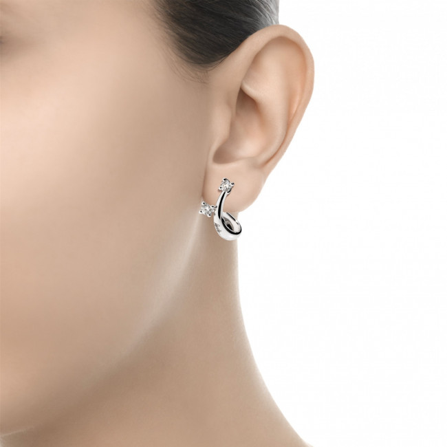 ORECCHINI RECARLO IN ORO BIANCO E DIAMANTI ETERNITY E02CO341/066