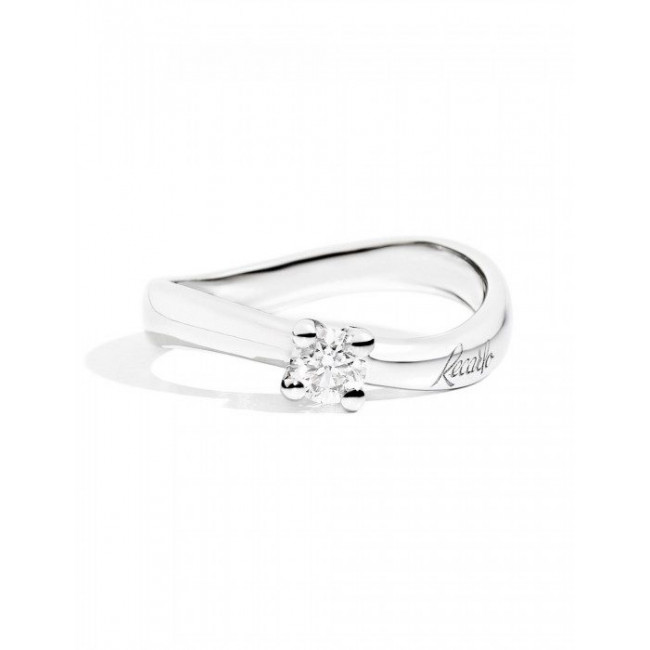 ANELLO SOLITARIO RECARLO IN ORO BIANCO ETERNITY R02SO175-040