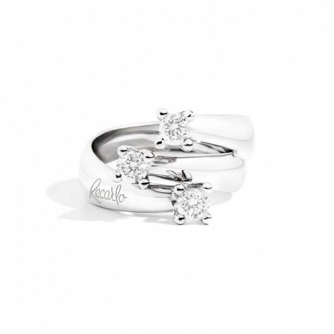 ANELLO TRILOGY RECARLO IN ORO BIANCO ETERNITY R02TY677/040
