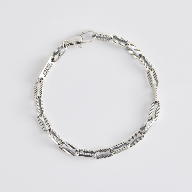 BRACCIALE UOMO MABINA T-BONE 533530 ARGENTO    