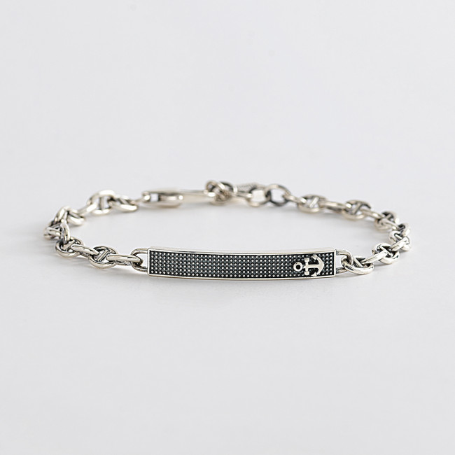 BRACCIALE UOMO MABINA 533536 ARGENTO