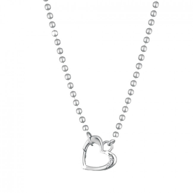 COLLANA LE BEBE' LOCK YOUR LOVE MOSCHETTONE CUORE ARGENTO LBBA163