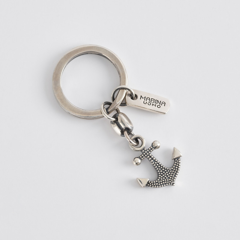 Portachiavi Ovale In Argento Sterling 925 - 10x2,5 Cm Con Moschettone, Ideale Per Incisione, Uomo E Donna