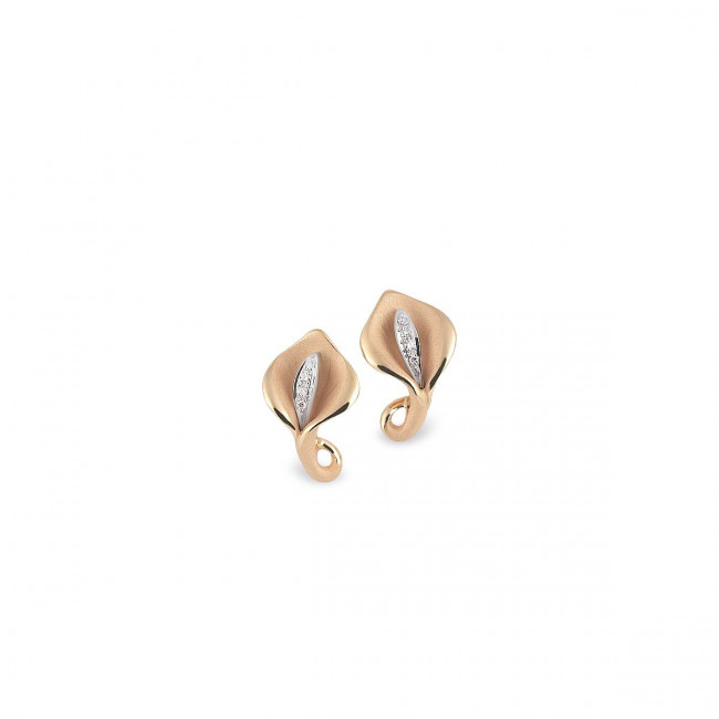 ORECCHININI ANNAMARIA CAMMILLI COLLEZIONE CALLA IN ORO ARANCIO APRICOT GOR0855J