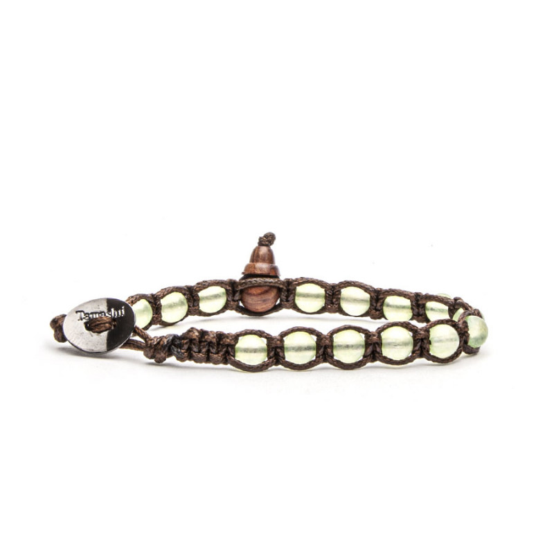 Bracciale elastico Tibetano di Agata Muschiata - Bracciali con elemento