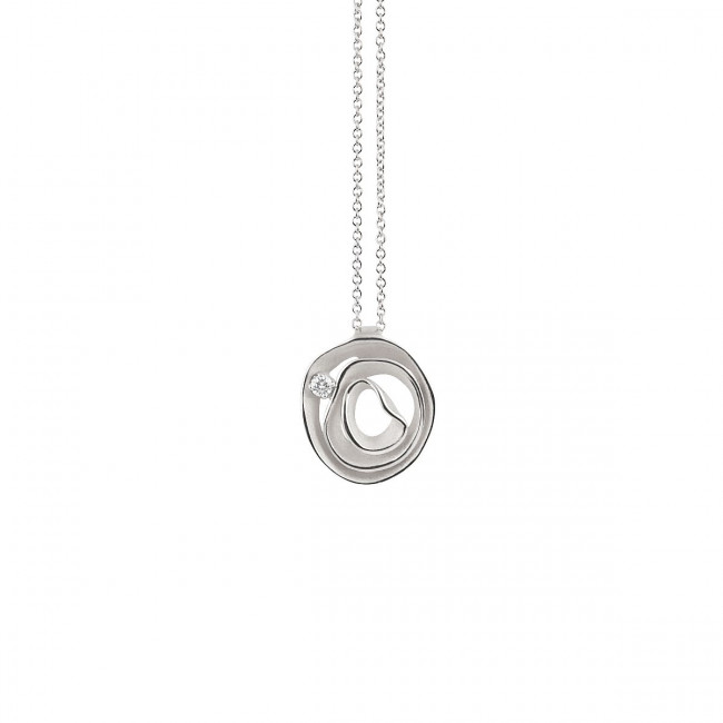 PENDENTE PUNTO LUCE ANNAMARIA CAMMILLI COLLEZIONE DUNE IN ORO BIANCO ICE