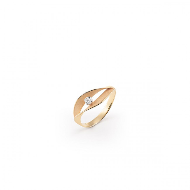 ANELLO ANNAMARIA CAMMILLI COLLEZIONE DUNE ASSOLO IN ORO ARANCIO APRICOT 