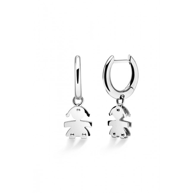 ORECCHINI PENDENTI BIMBA ORO BIANCO LBB123