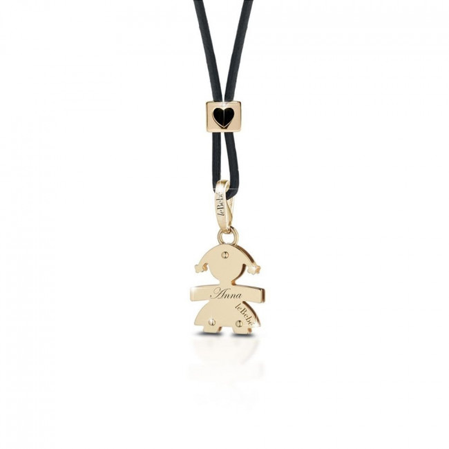 Ciondolo Cucciolo bimba in oro giallo 18 Kt