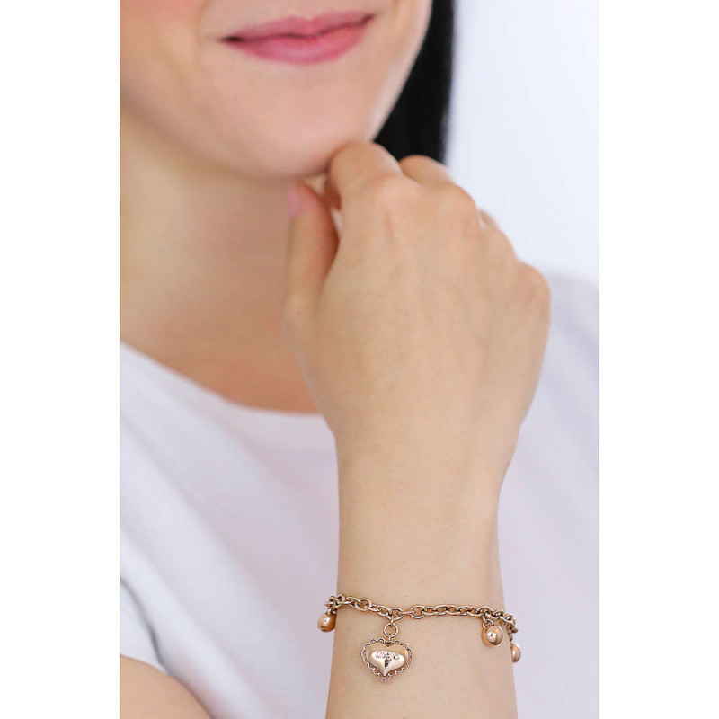 Liu Jo Bracciale Tennis Donna LJ2425 In Acciaio 316L Argento Con Zirconi Rosa - 17+3 Cm, Con Scatola Originale - 2