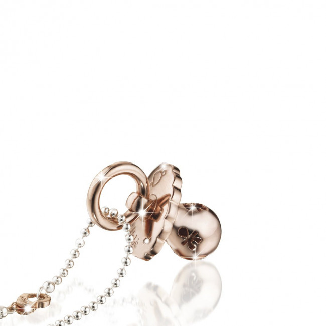 SUONAMORE LE BEBE' CIUCCIO ARGENTO PLACCATO ORO ROSA SNM002