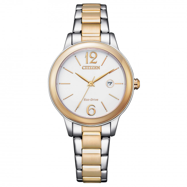 OROLOGIO CITIZEN LADY BIANCO ACCIAIO BICOLORE EW2626-80A