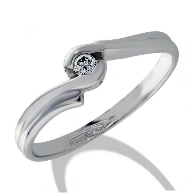 ANELLO GEMORO ORO 18kt gr. 1,70 DIAMANTE ct. 0,05  SS674BIA05