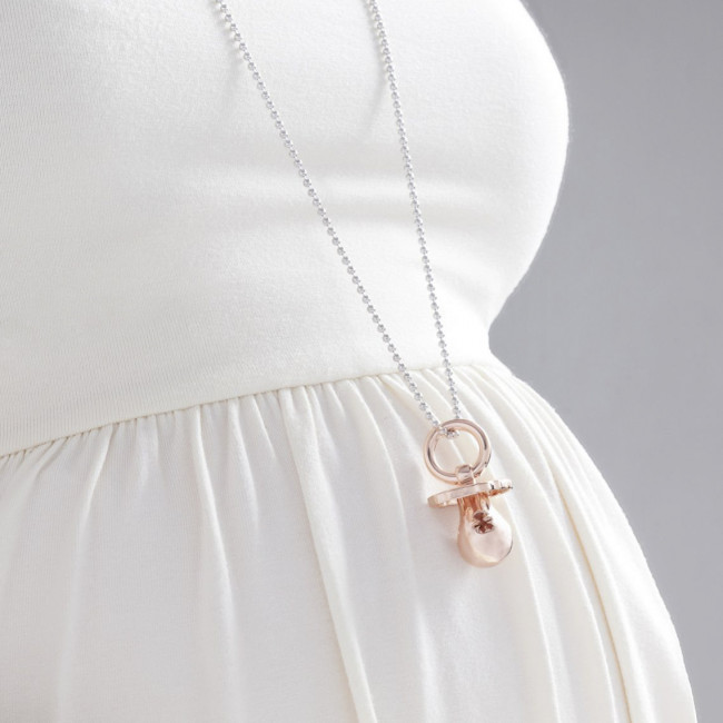 SUONAMORE LE BEBE' CIUCCIO ARGENTO PLACCATO ORO ROSA SNM002