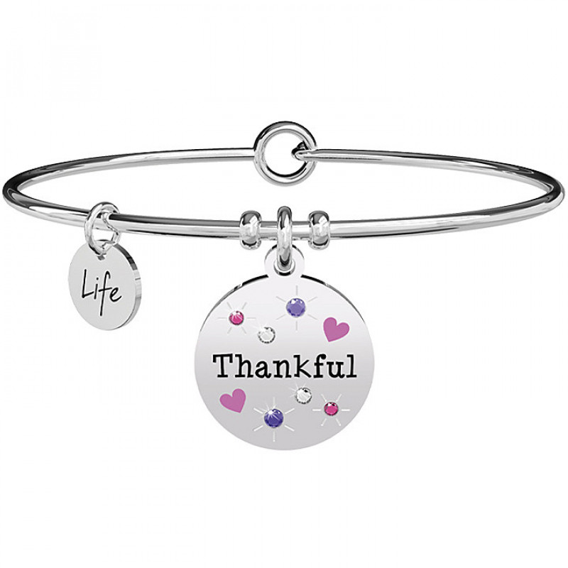 Bracciale Rigido Donna Elefante KIDULT - Forza Interiore - Acciaio 316L Con Cristallo