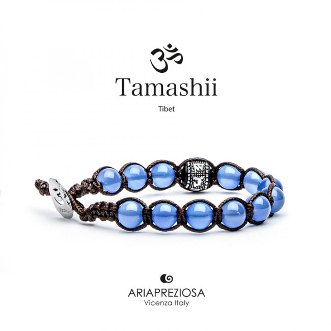 BRACCIALE TAMASHII AGATA BLU RUOTA DELLA PREGHIERA BHS1100-18