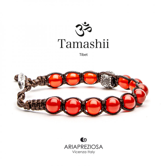 BRACCIALE TAMASHII AGATA ROSSO PASSIONE RUOTA DELLA PREGHIERA BHS1100-124