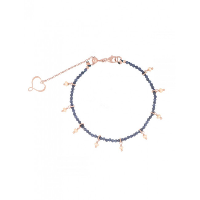 Bracciale Con Zaffiri Multicolore 6 Mm - Pietre Naturali, Elastico, Origine India, Diametro 6 Cm - 2