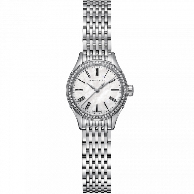 OROLOGIO DA DONNA HAMILTON CON DIAMANTI E QUADRANTE MADREPERLA MODELLO VALIANT