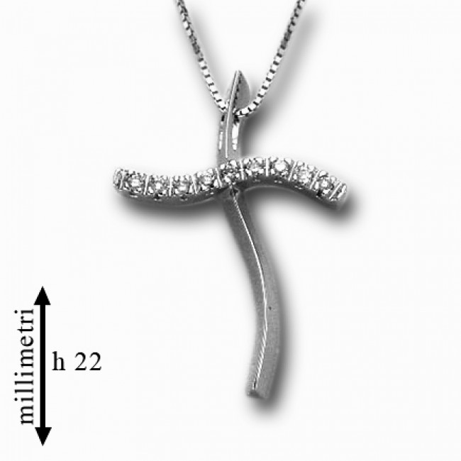GIROCOLLO GEMORO IN ORO 18kt  gr. 2,80 DIAMANTI ct. 0,045 PB0445BIA 