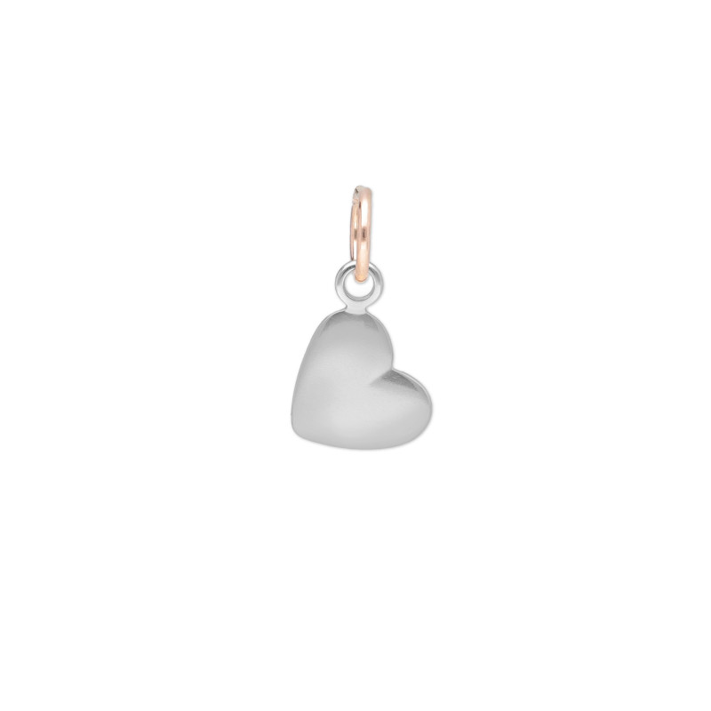 CIONDOLO SIGILLO IN ARGENTO 925 E ORO 9KT CUPIDO CUORE PER BRACCIALE TBAR  CI158AR 