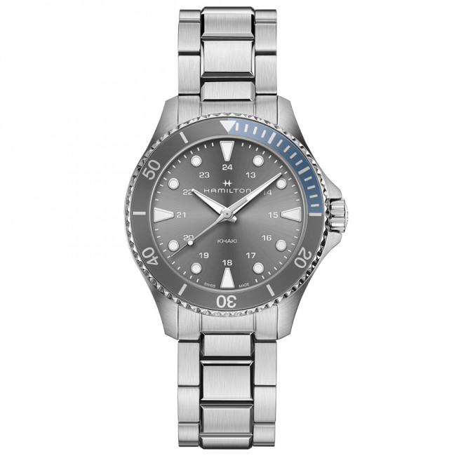 HAMILTON KHAKI NAVY SCUBA QUARZO QUADRANTE GRIGIO H82211181	