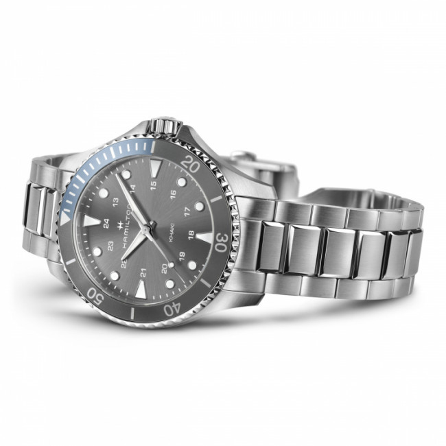 HAMILTON KHAKI NAVY SCUBA QUARZO QUADRANTE GRIGIO H82211181	