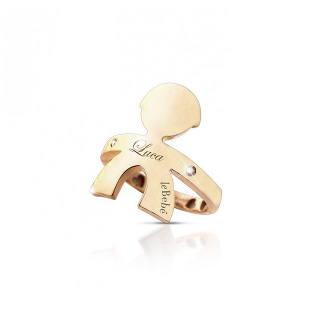 ANELLO LE BEBE' ABBRACCI BIMBO ORO GIALLO LBB121