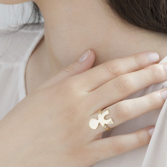 ANELLO LE BEBE' ABBRACCI BIMBO ORO GIALLO LBB121