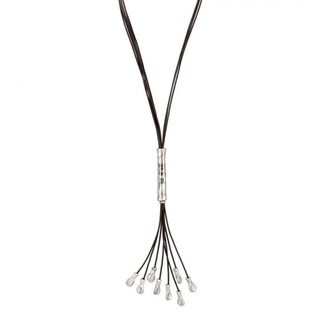 UNOde50 Collana BE THE ONLY ONE In Argento Con Anelli Organici - Fatto A Mano Spagna