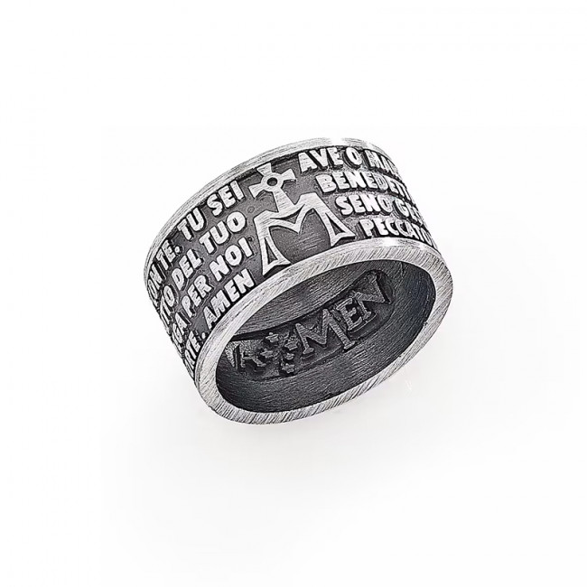 ANELLO ARGENTO AVE MARIA AMEN AMB925-20