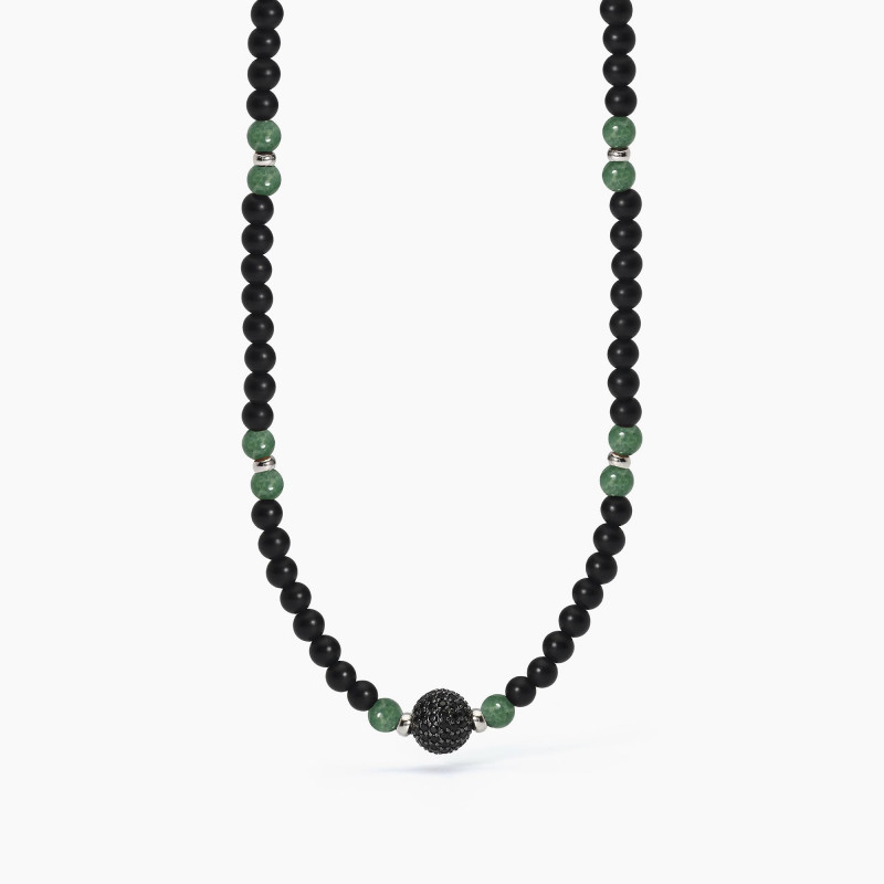 Collane Bohemien Uomo/Donna - Set 2 Pezzi In Terracotta Con Perle Legno Bianco E Nero - Foto 3