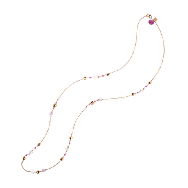 COLLANA ROSSO PREZIOSO ARGENTO 925 RIVER 22822 CICLAMINO