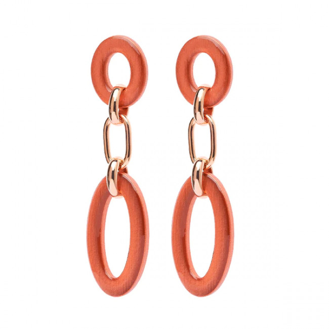 ORECCHINI ROSSO PREZIOSO OVAL RING 21088  STYLISH ORANGE