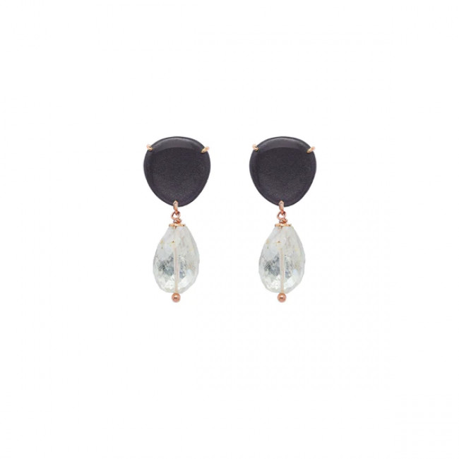 ORECCHINI ROSSO PREZIOSO ARGENTO 925 LADY LIKE STONE 23054LK BLACK VELVET