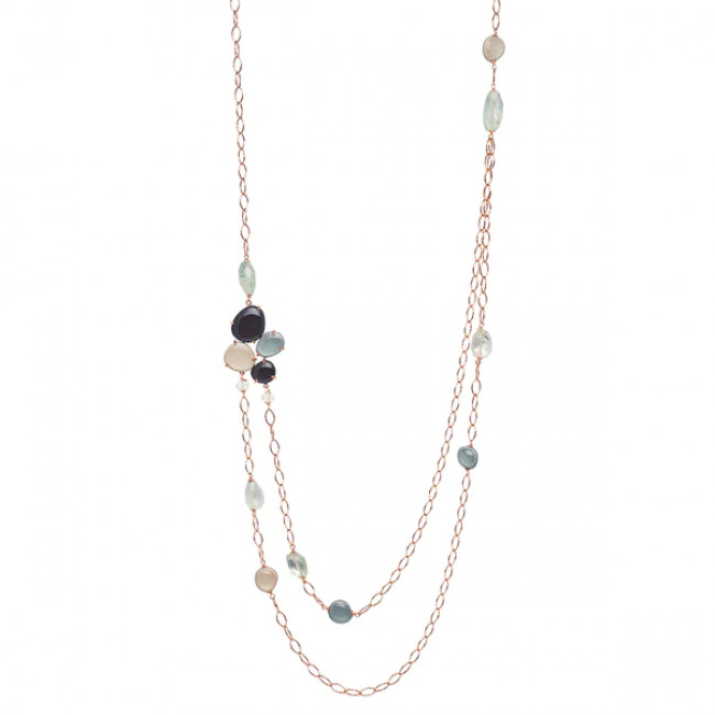 COLLANA ROSSO PREZIOSO ARGENTO 925 LADY LIKE ICEBERG 23055LK DARK ICE