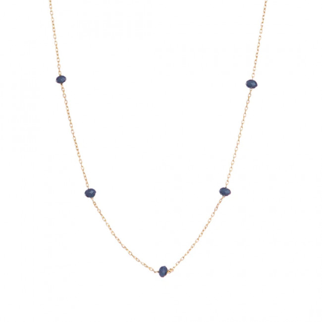 COLLANA ALISIA ARGENTO 925  CRYSTAL BEAD  AL880-ORO-OTTANIO