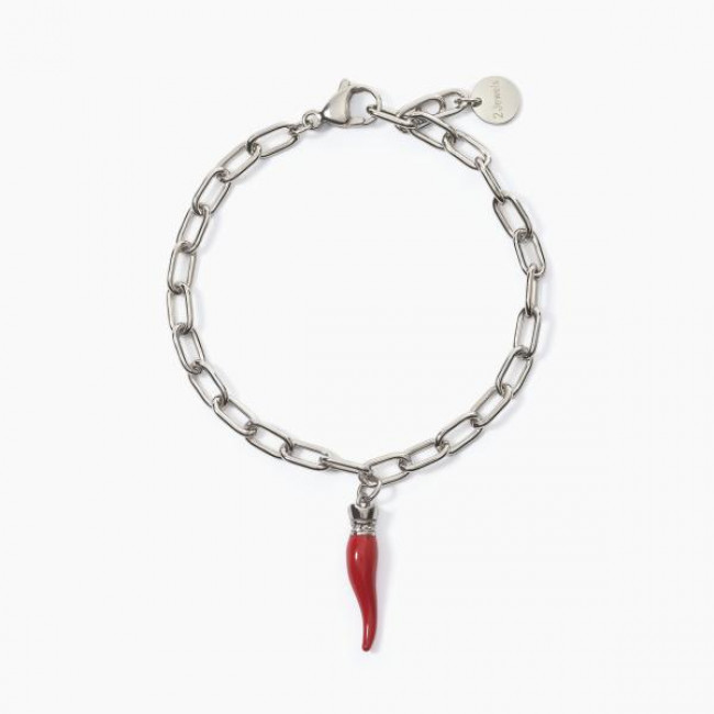BRACCIALE 2JEWELS ACCIAIO CORNETTO ROSSO  232308