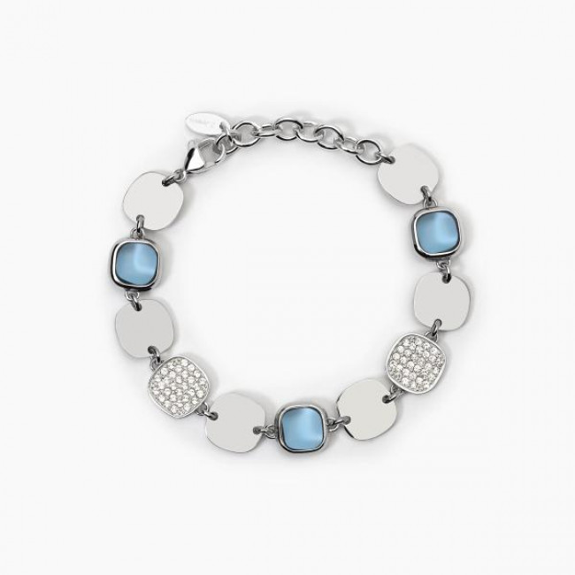 BRACCIALE 2JEWELS ACCIAIO CRISTALLI AZZURRI 232434