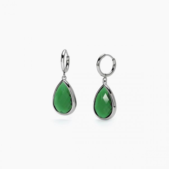 ORECCHINI 2JEWELS ACCIAIO CRISTALLI VERDI  261414