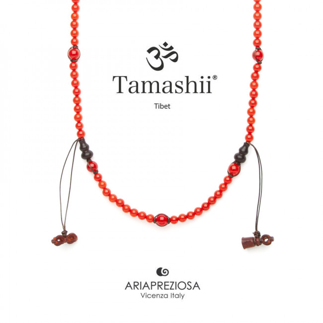 Bracciale Tamashii Ruota Della Preghiera In Agata Rosso Passione, Argento 925‰, Unisex, Energia Positiva