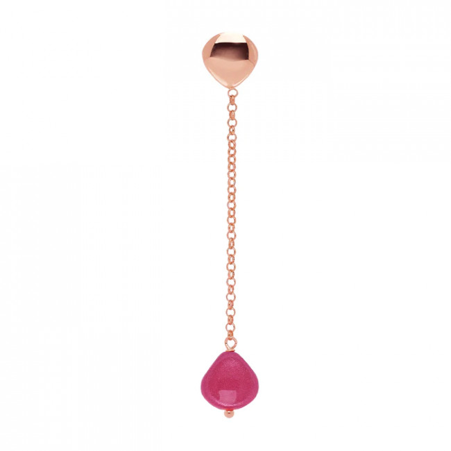 MONORECCHINO ROSSO PREZIOSO ARGENTO 925 LONG SEMINO D'AMORE RODOLITE OC24495SE-RO 